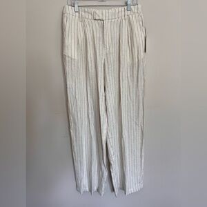 NWT A New Day Cream and Black Striped Pants size 8